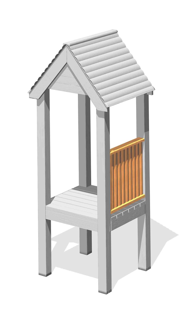 Technical render of a Tower Balustrade